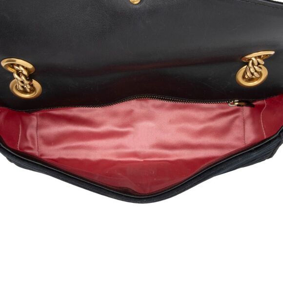 Gucci Matelasse Velvet GG Marmont Small Flap Shoulder Bag - Picture 7 of 15